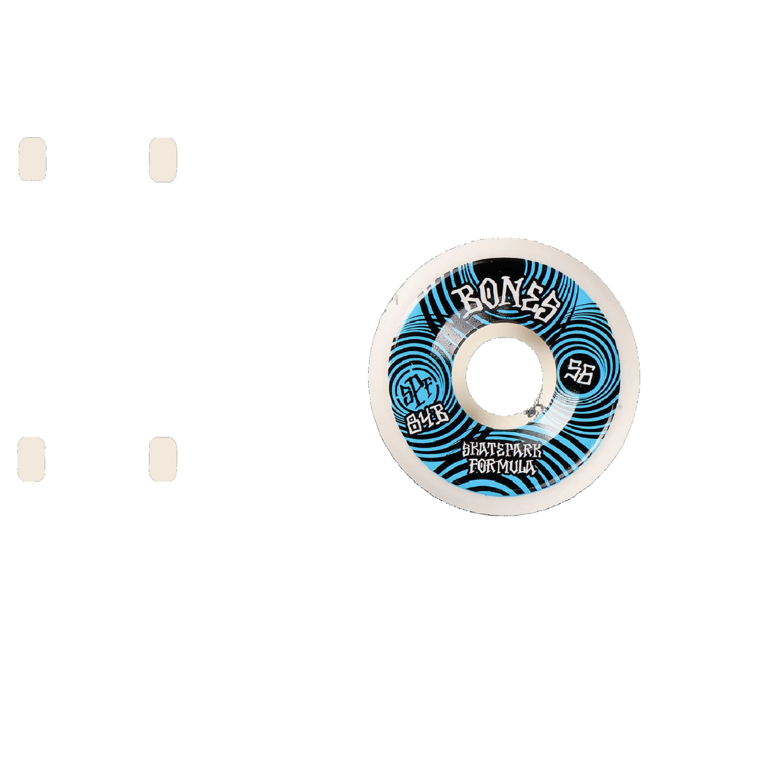 Bones Ripples 84B P5 Sidecut SPF Skateboard Wheels - White 54mm