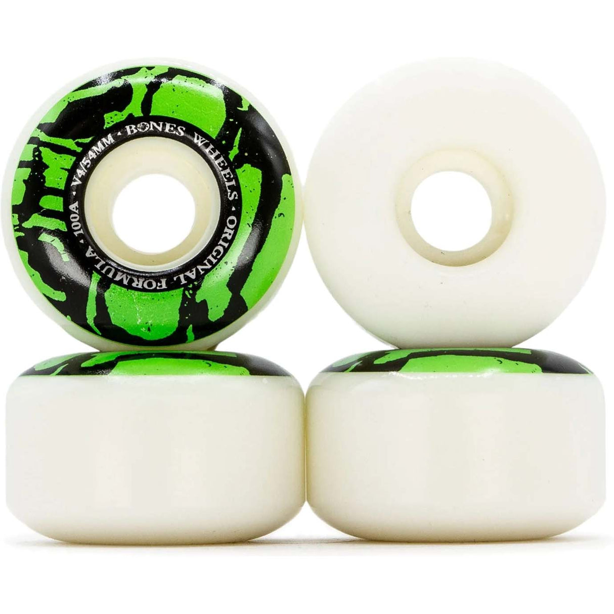 Bones Mummy Skulls O.G. Formula V4 Skateboard Wheels - White 54mm