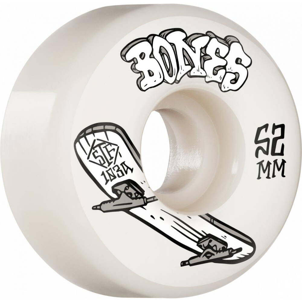 Bones STF Boneless V1 Standard 99A Skateboard Wheels - White 52mm