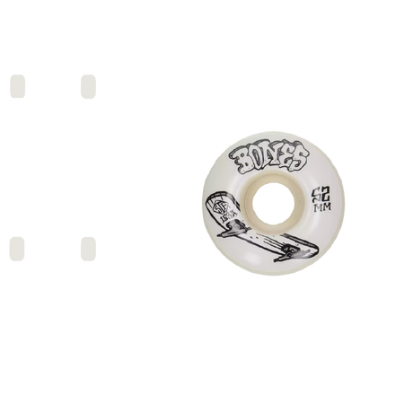 Bones STF Boneless V1 Standard 99A Skateboard Wheels - White 52mm