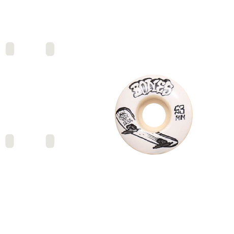 Bones STF Boneless V1 Standard 99A Skateboard Wheels  - White 53mm