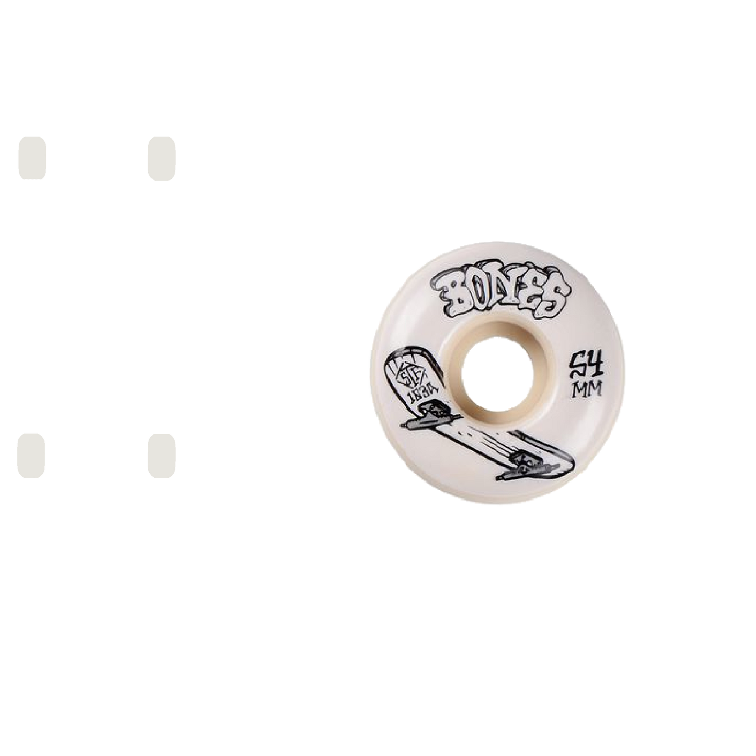 Bones STF Boneless V1 Standard 99A Skateboard Wheels - White 54mm