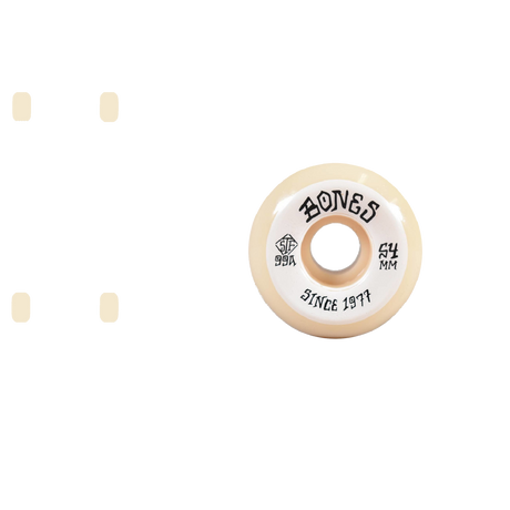 Bones STF Roots V5 Sidecut 99A Skateboard Wheels - White 54mm
