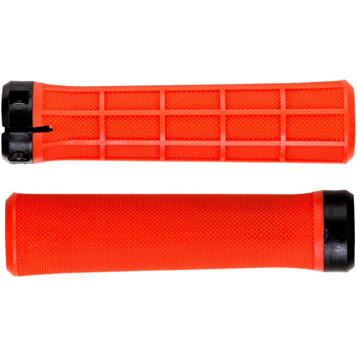 Brand-X Half Waffle Lock On Mountain Bike Grips - Red