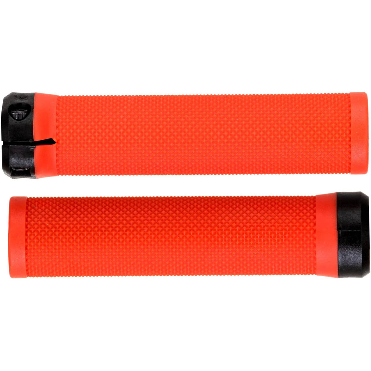 Brand-X Knurled Lock On Mountain Bike Grips - Red