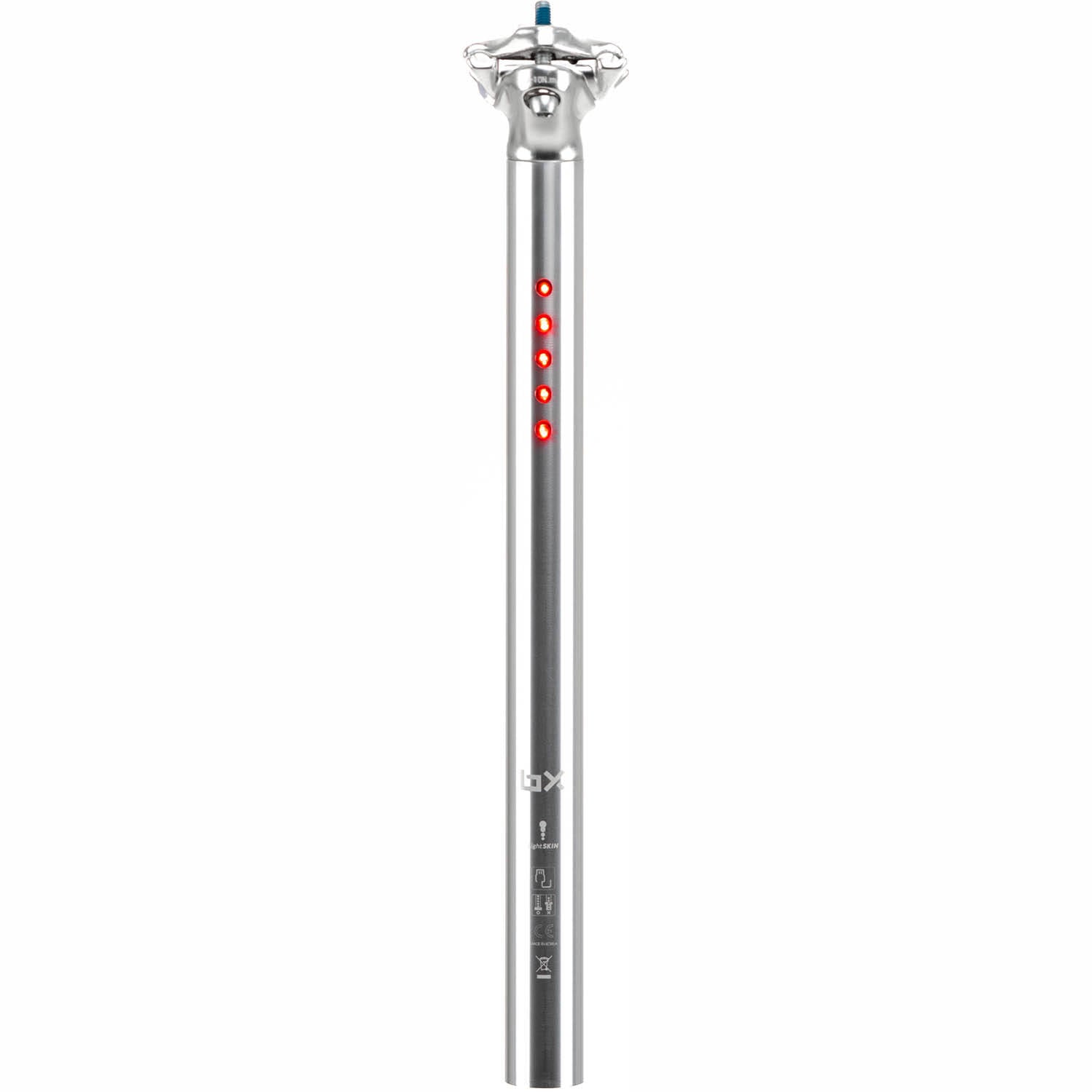 Brand-X LightSKIN Light Seatpost - Silver 27.2mm x 350mm
