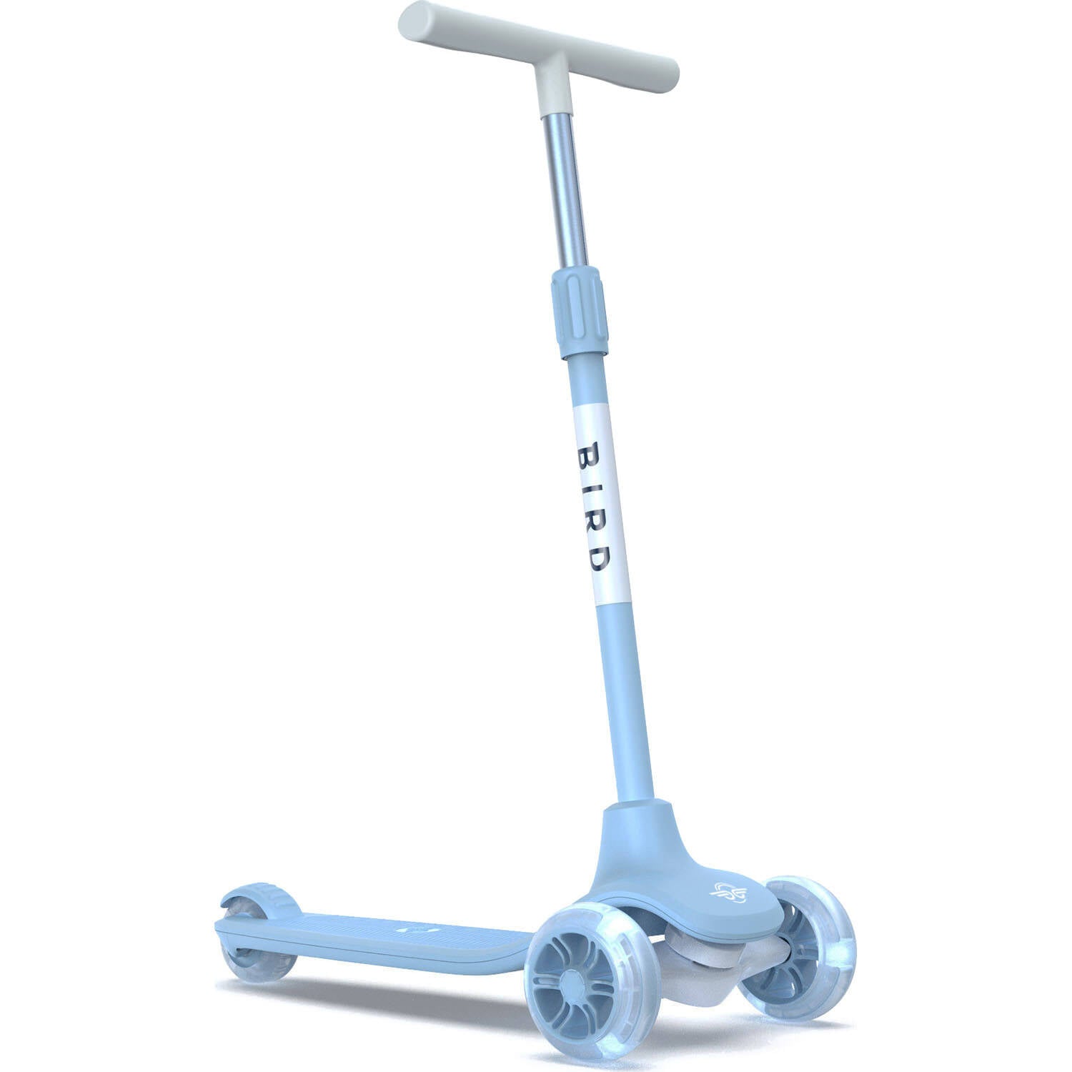 BIRD Birdie Light Up Glow 3 Wheeled Scooter - Sky Blue