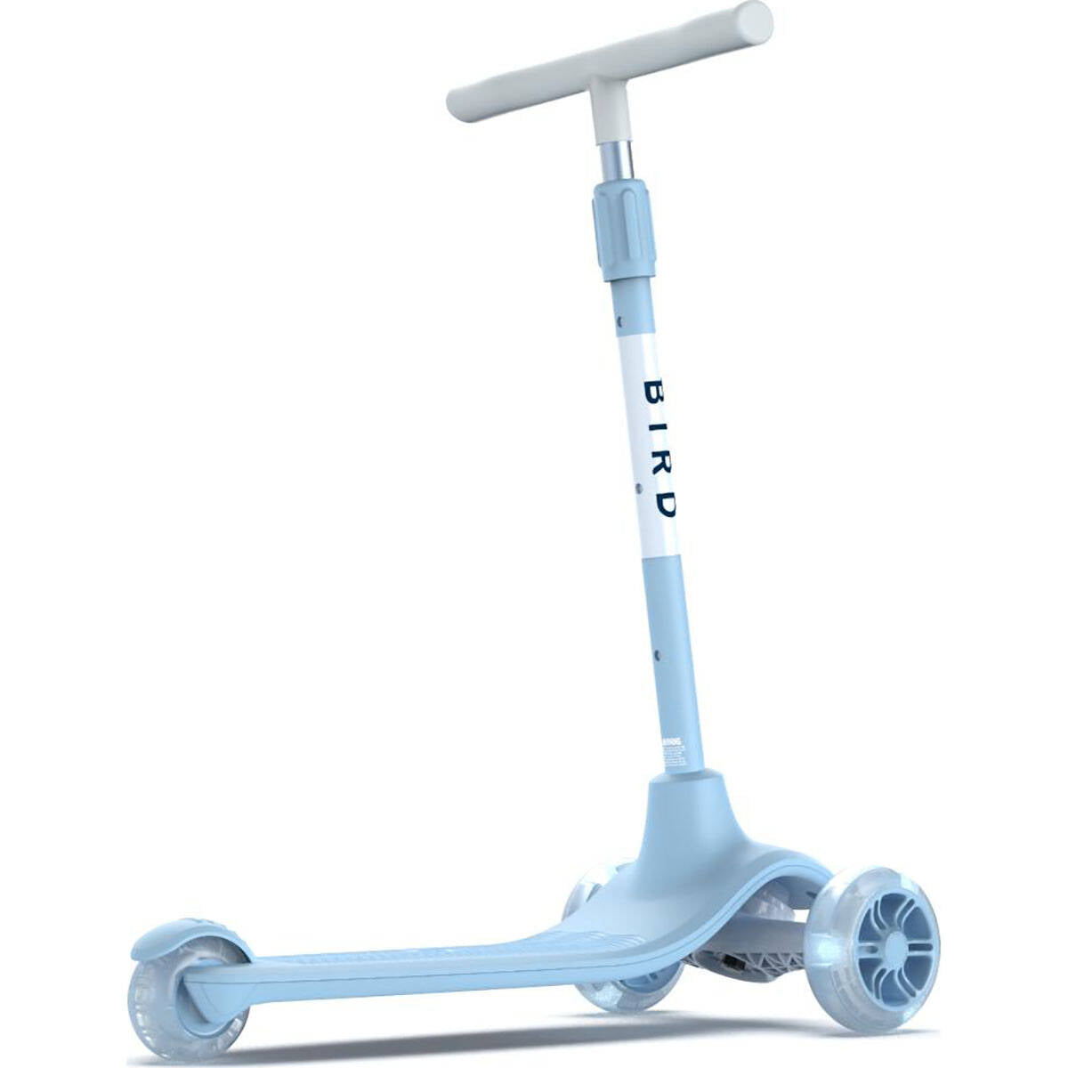 BIRD Birdie Light Up Glow 3 Wheeled Scooter - Sky Blue