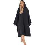 Brentfords Adult Towel Poncho - Black
