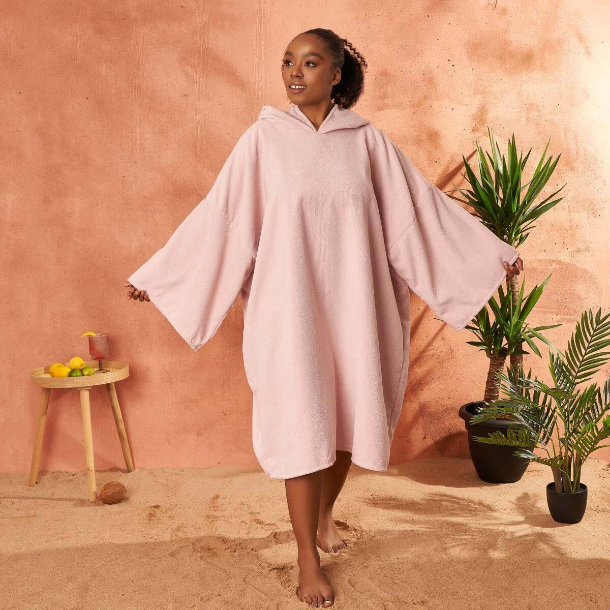 Brentfords Adult Towel Poncho - Blush