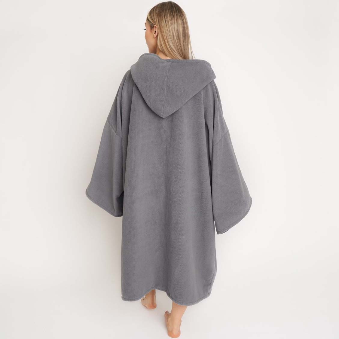 Brentfords Adult Towel Poncho - Charcoal