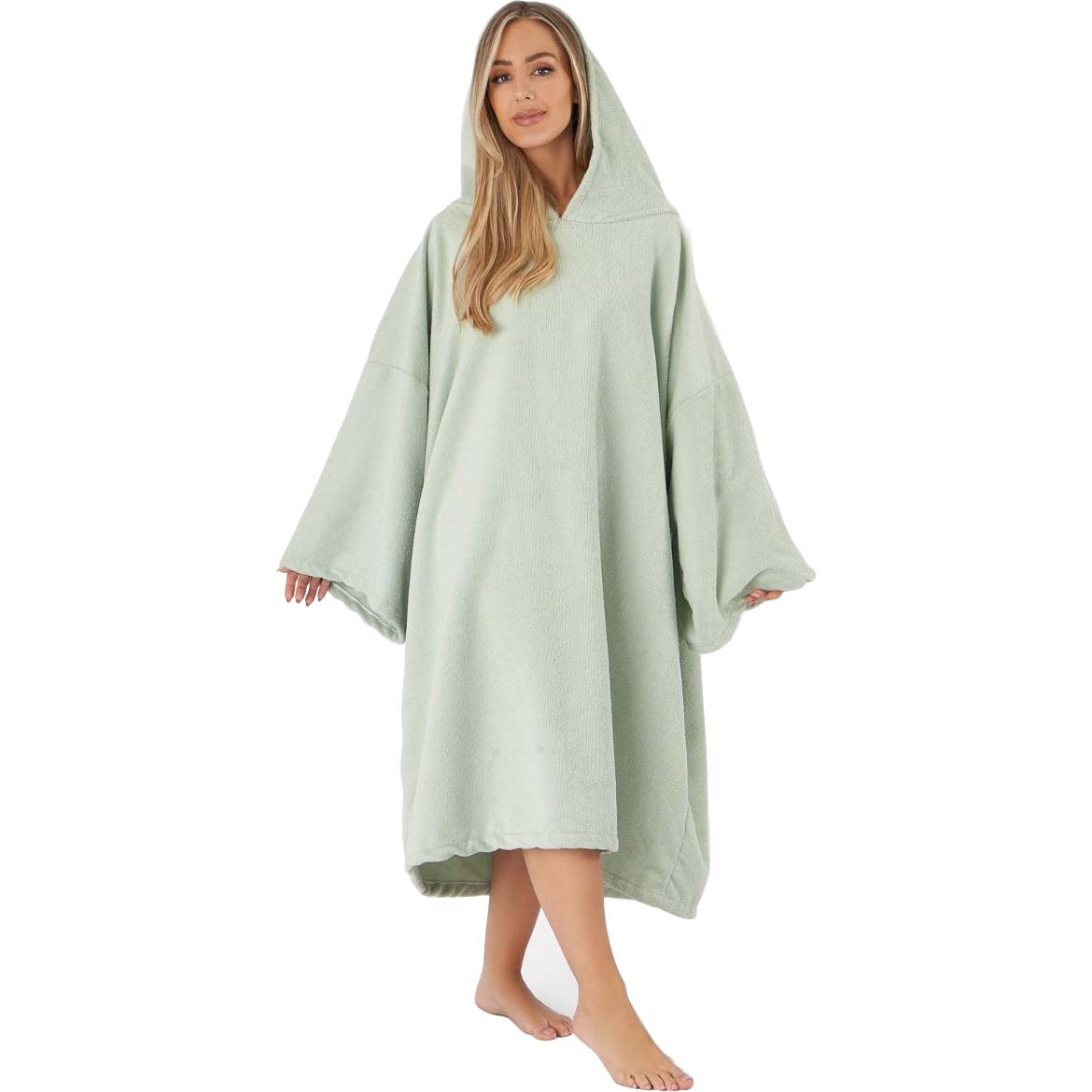 Brentfords Adult Towel Poncho - Sage