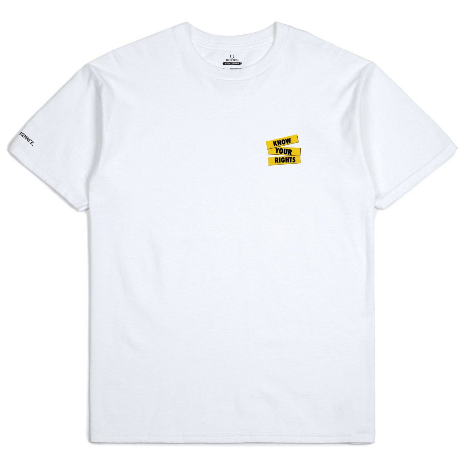 Brixton x Joe Strummer Know Your Rights T Shirt - White SML