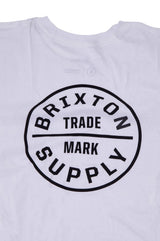 Brixton Oath T Shirt - White/Black