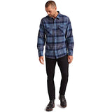 Brixton Bowery Long Sleeve Shirt - Navy/Carolina Blue