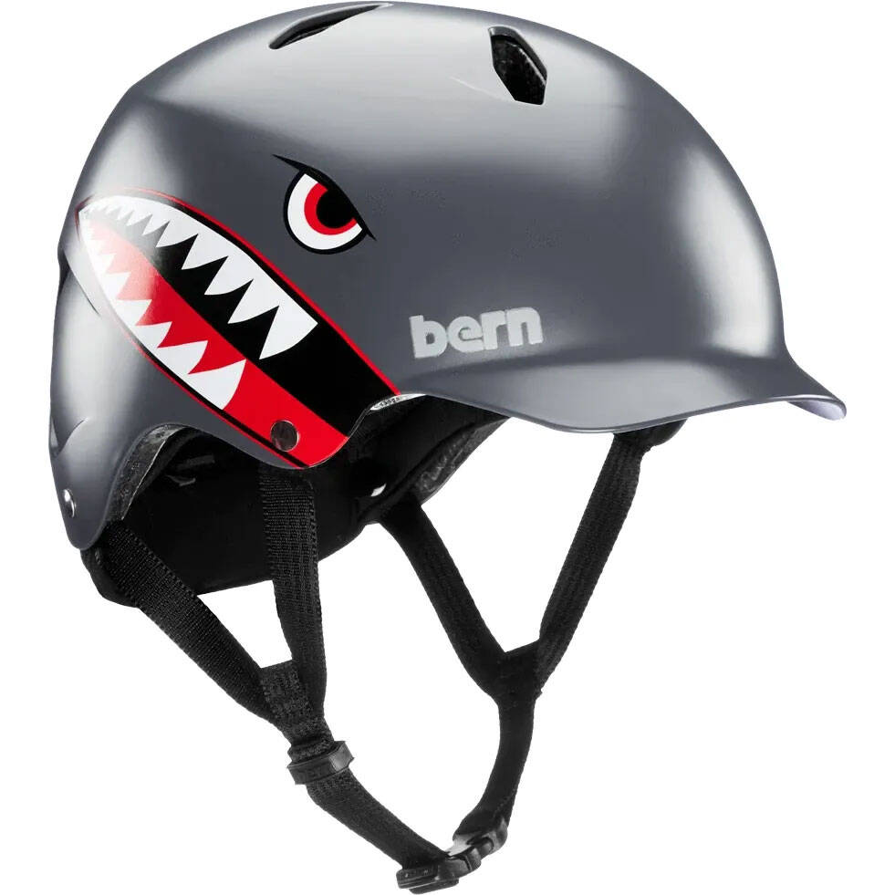 Bern Bandito EPS Junior Helmet - Satin Grey Flying Tiger