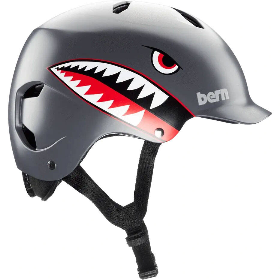 Bern Bandito EPS Junior Helmet - Satin Grey Flying Tiger