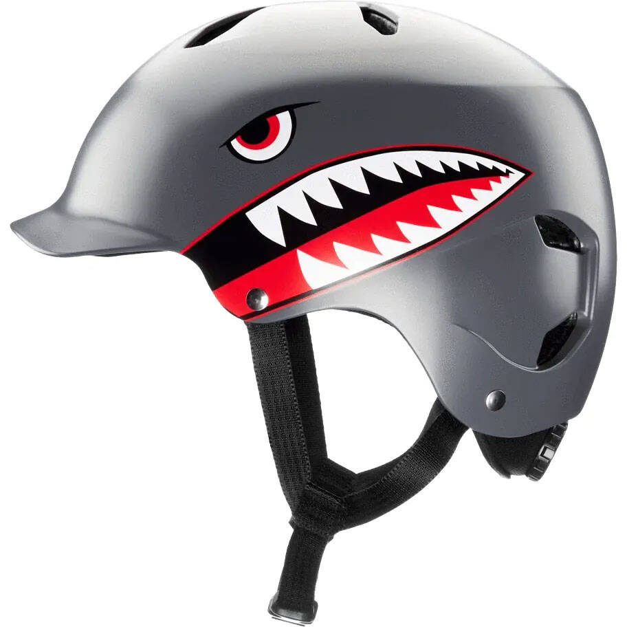 Bern Bandito EPS Junior Helmet - Satin Grey Flying Tiger
