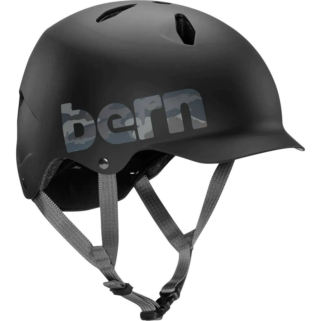 Bern Bandito EPS Junior Helmet - Matte Black/Camo Logo