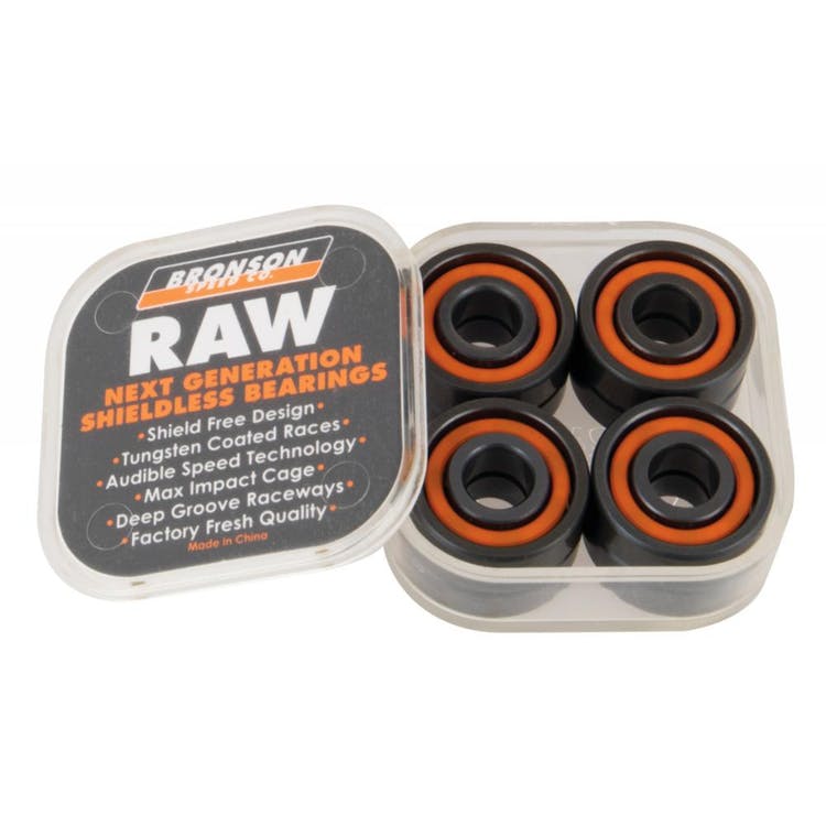 Bronson Speed Co. Raw Skateboard Bearings (Pack of 8)