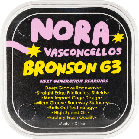 Bronson Speed Co. Nora Vasconcellos Pro G3 Skateboard Bearings (Pack of 8)