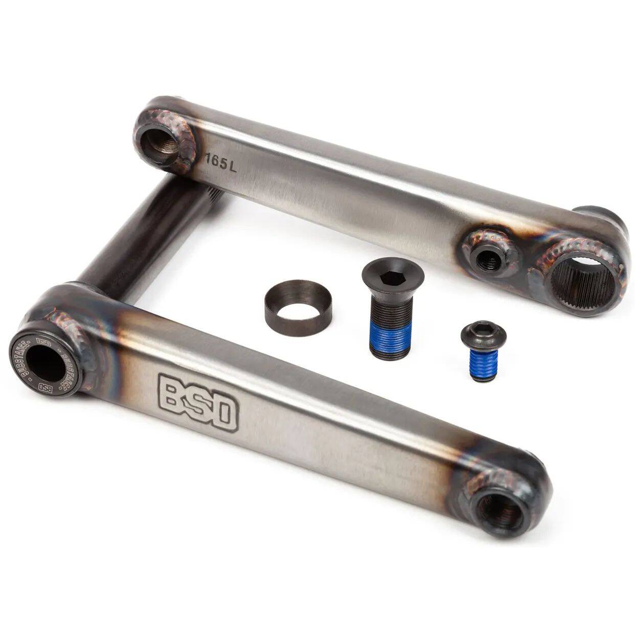 BSD Substance 175mm BMX Cranks - Flat Raw