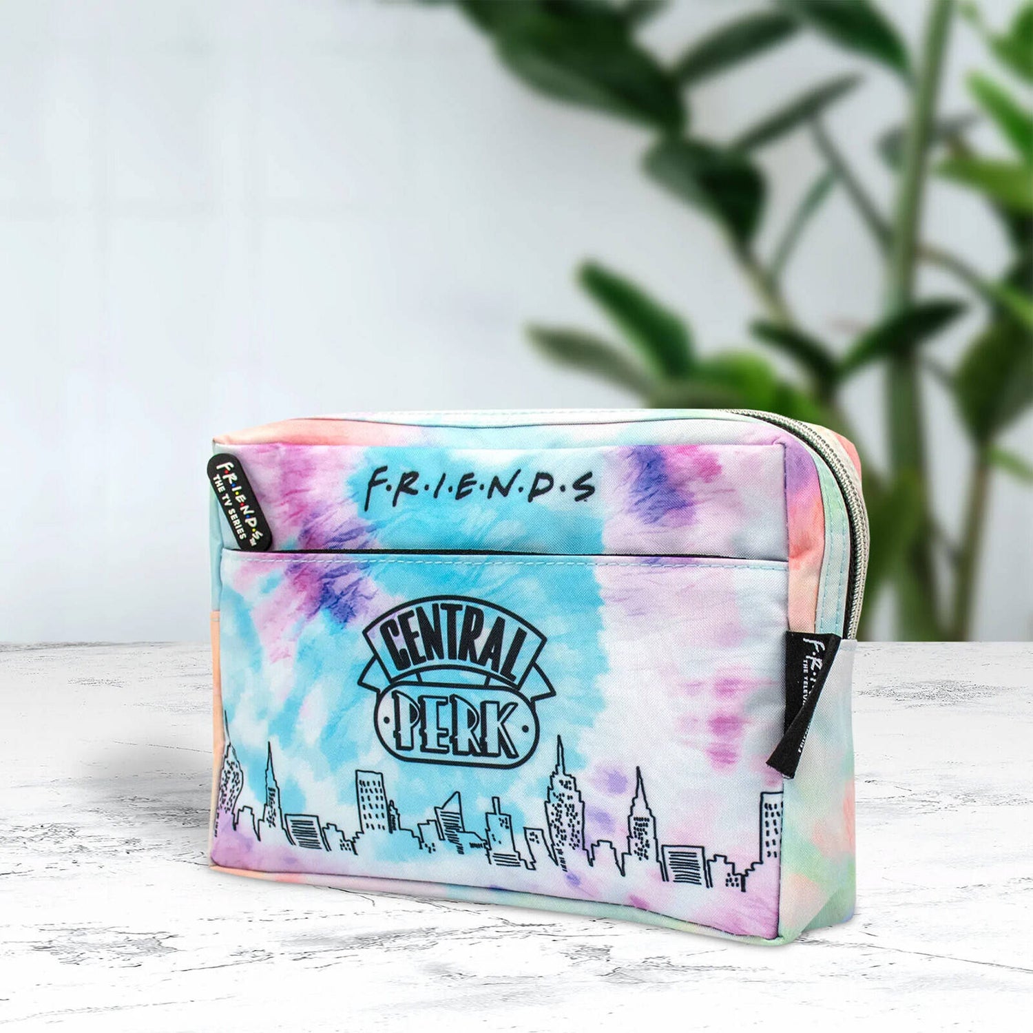 Friends Multi Pocket Pencil Case - Purple Tie Dye