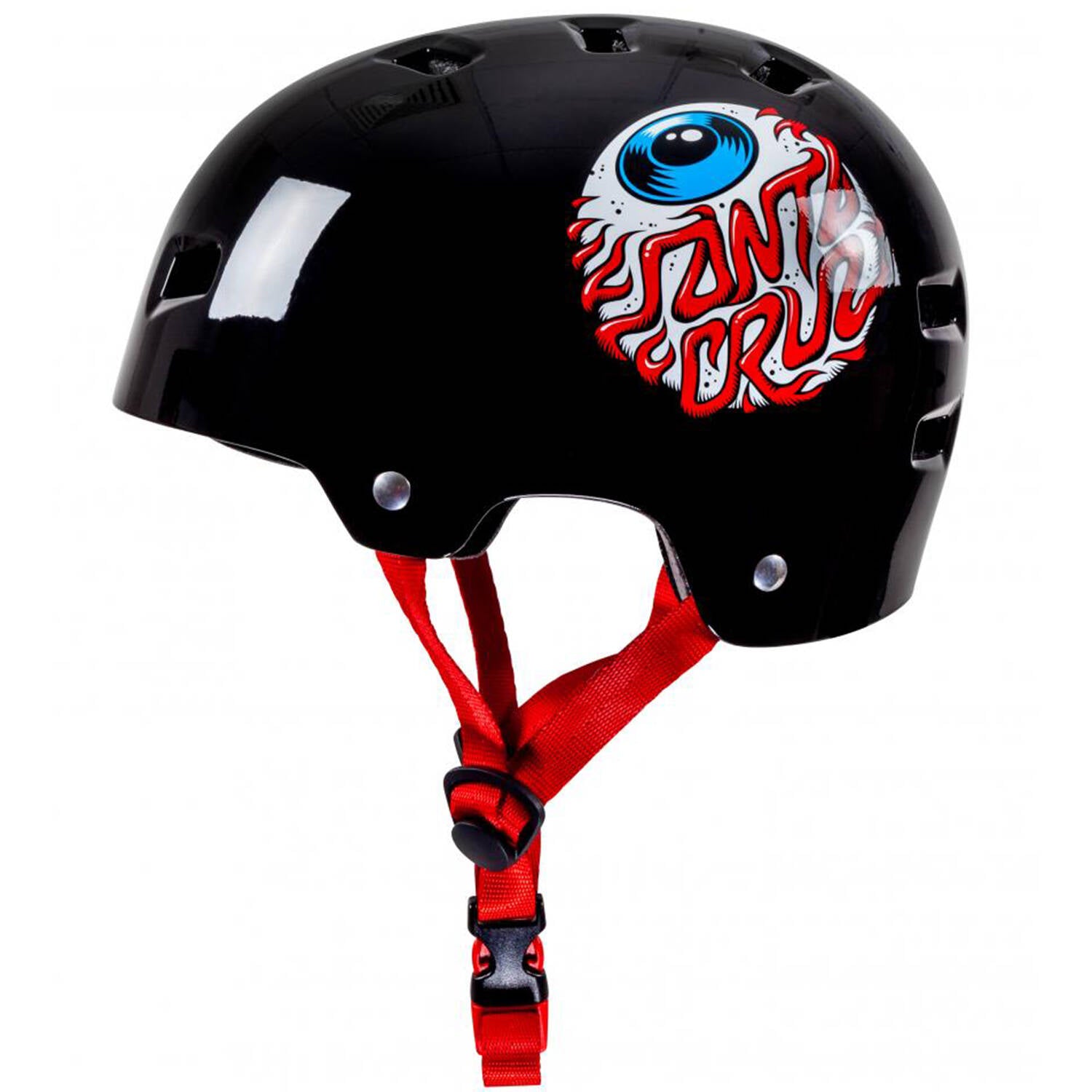 Bullet x Santa Cruz Eyeball Youth Helmet - Gloss Black (49-54cm)