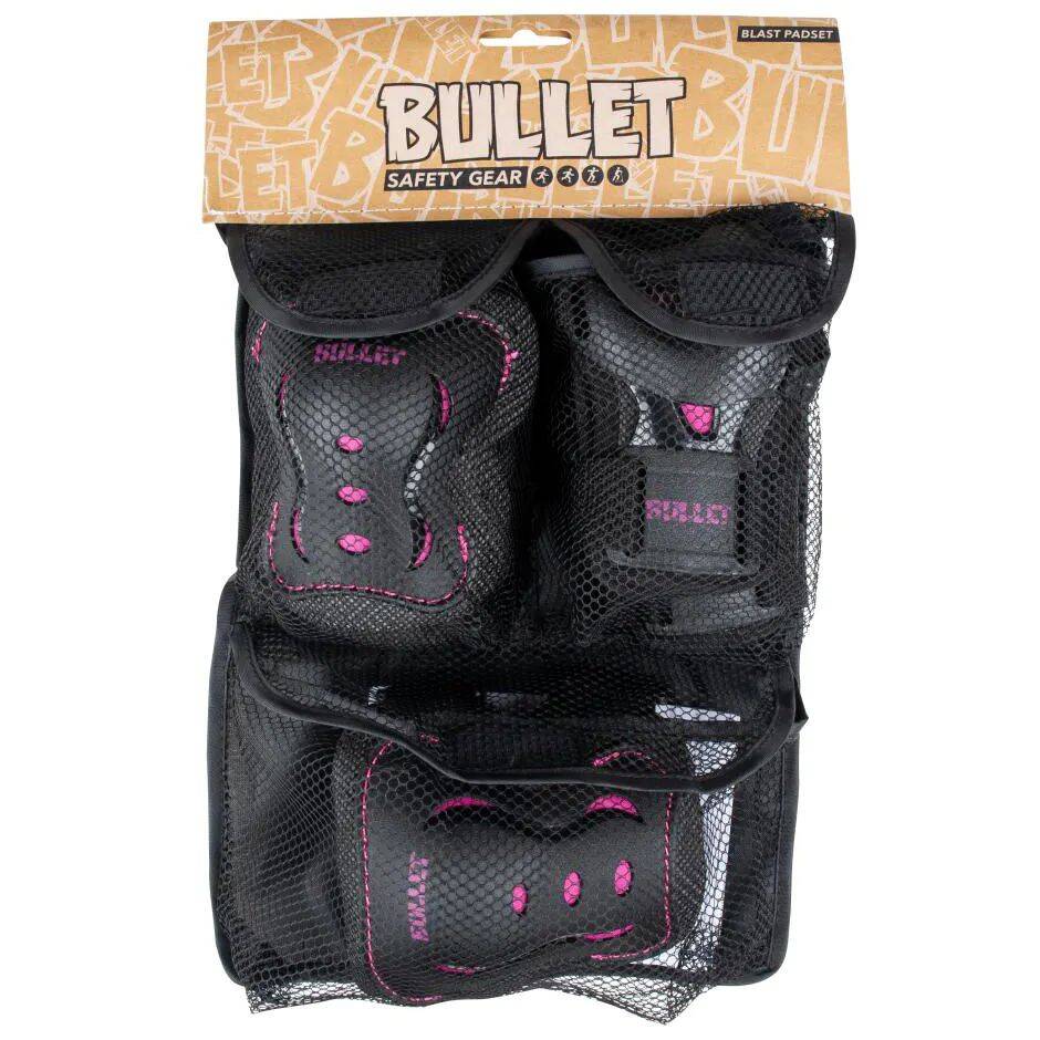 Bullet Blast V2 Junior Triple Pad Set - Black/Pink