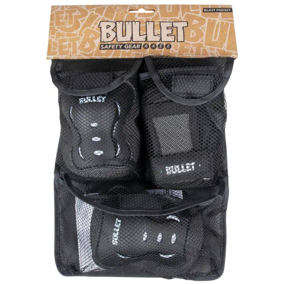 Bullet Blast V2 Junior Triple Pad Set - Black/White