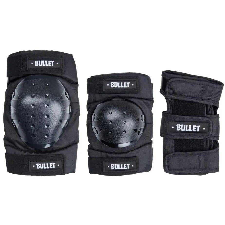 Bullet Standard Combo Adult Triple Pad Set - Black (Medium)