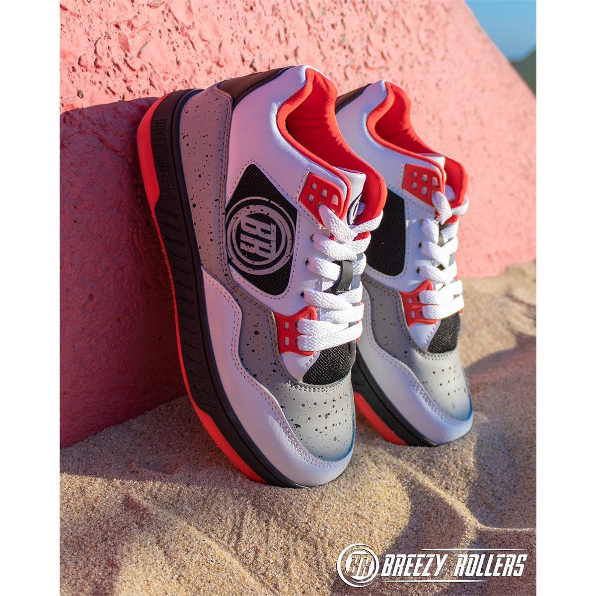 Breezy Rollers Jumper - White/Grey/Red