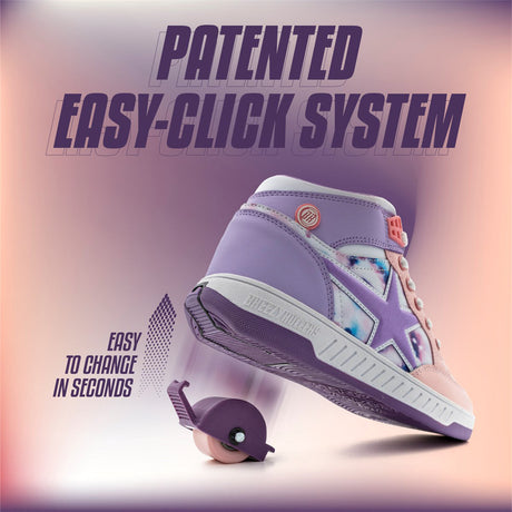 Breezy Rollers Skater - White/Purple/Pink