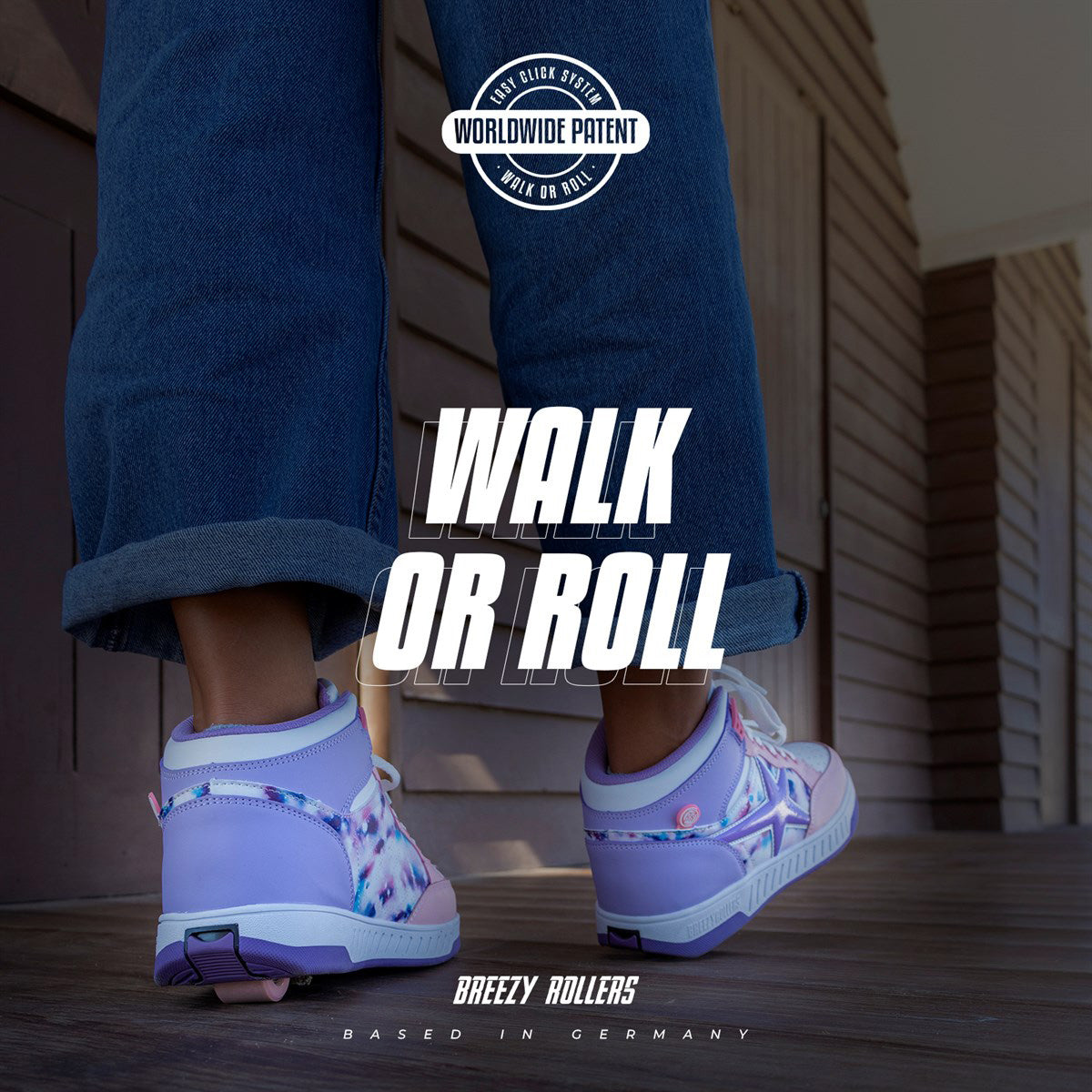 Breezy Rollers Skater - White/Purple/Pink