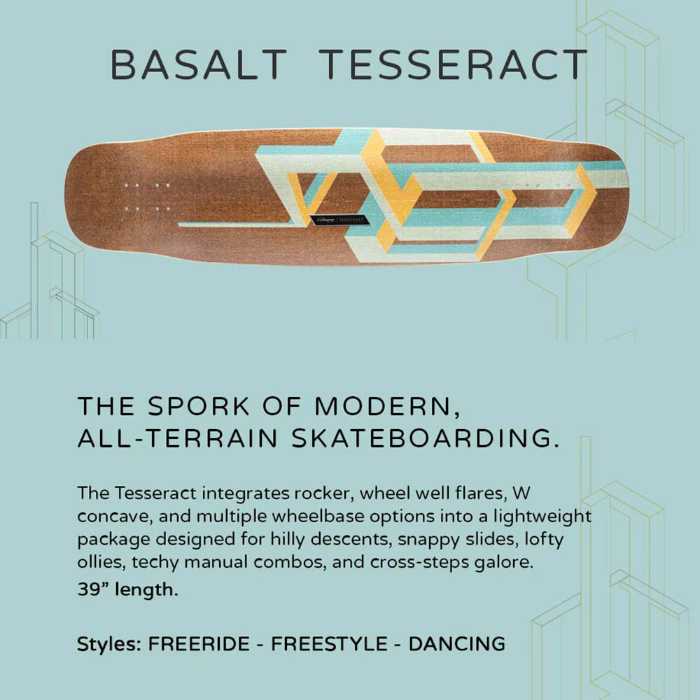 Loaded Basalt Tesseract Longboard Deck - 39'' Mango