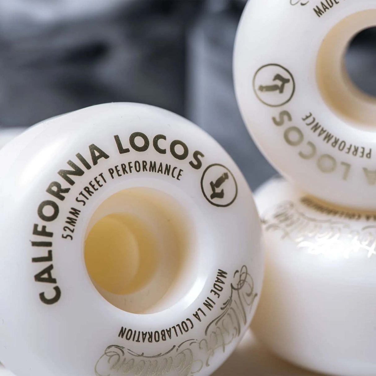 California Locos Irons Skateboard Wheels - White 52mm