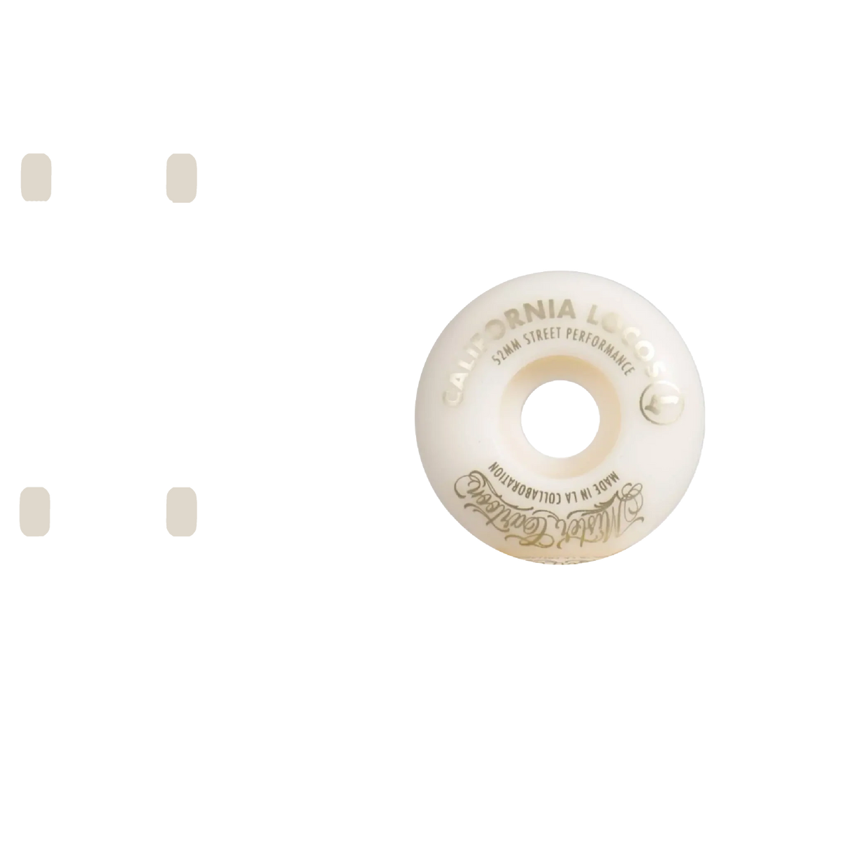 California Locos Irons Skateboard Wheels - White 52mm