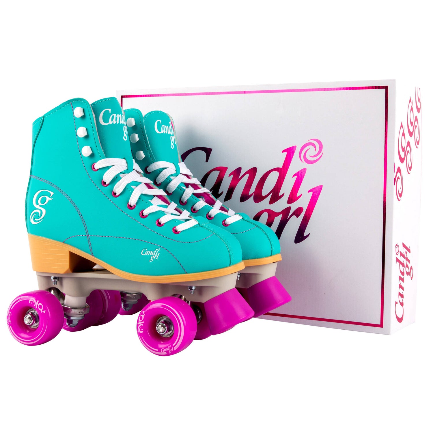 Candi Girl Sabina Quad Roller Skates - Mint/Purple
