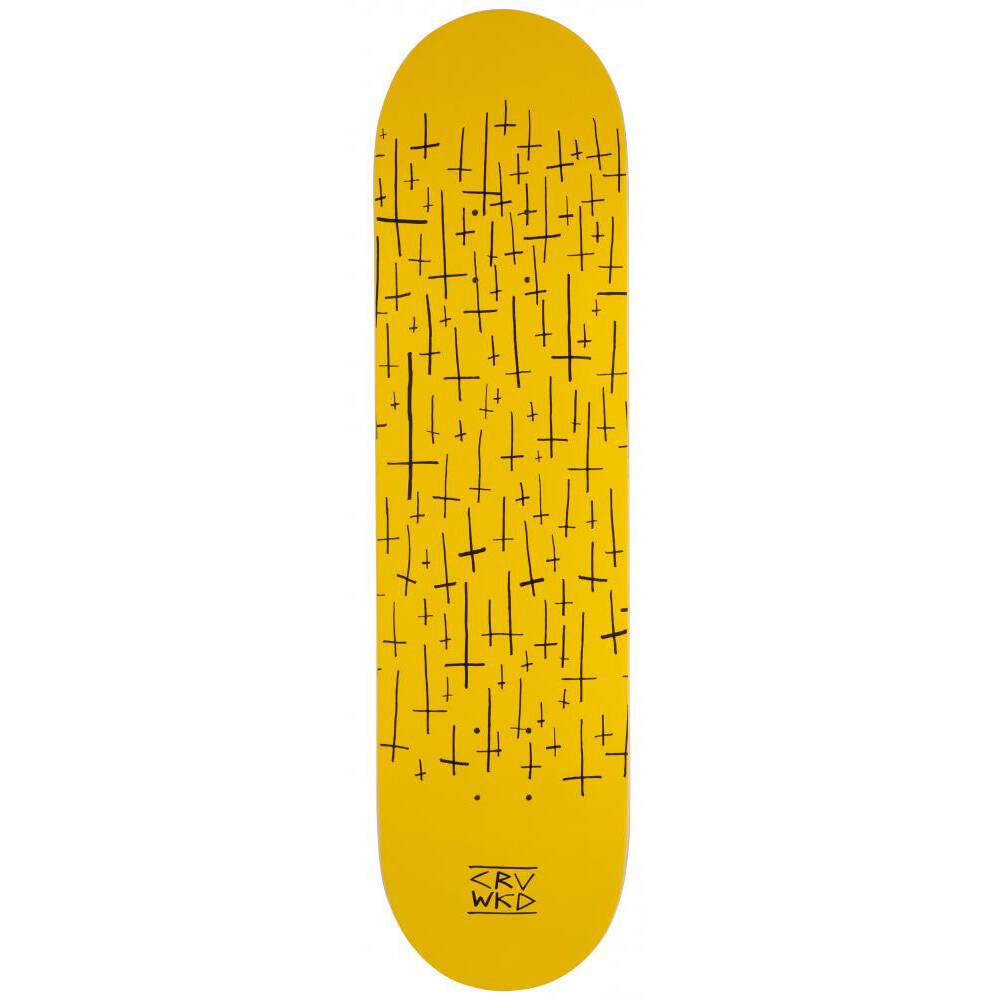 Carve Wicked Team Skateboard Deck - Yellow 8''