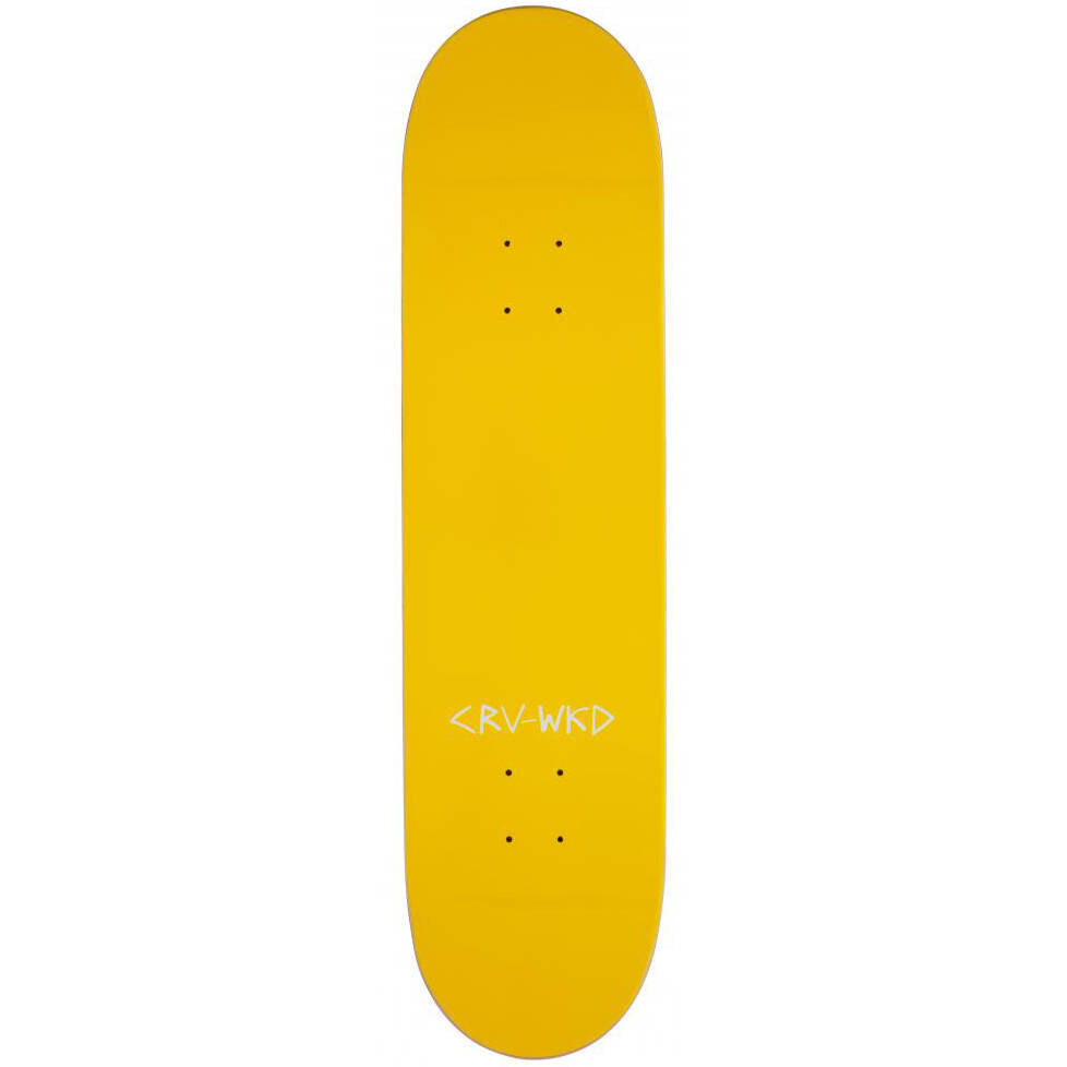 Carve Wicked Team Skateboard Deck - Yellow 8''
