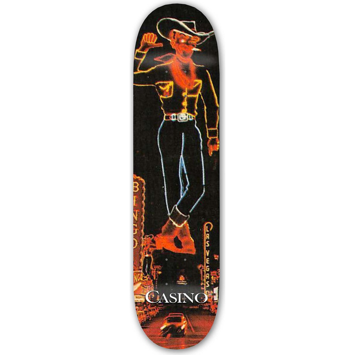 Casino Neon Skateboard Deck 8.38"