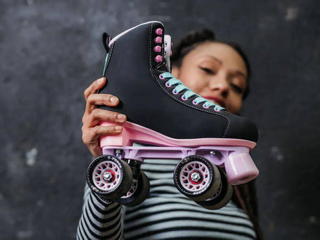 Chaya Melrose Quad Roller Skates - Black/Pink