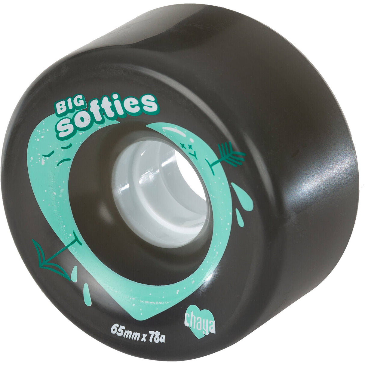 Chaya Big Softie's Quad Roller Skate Wheels 65mm - Clear Black
