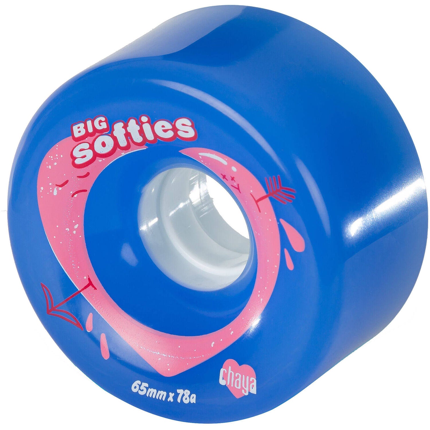 Chaya Big Softie's Quad Roller Skate Wheels 65mm - Clear Blue