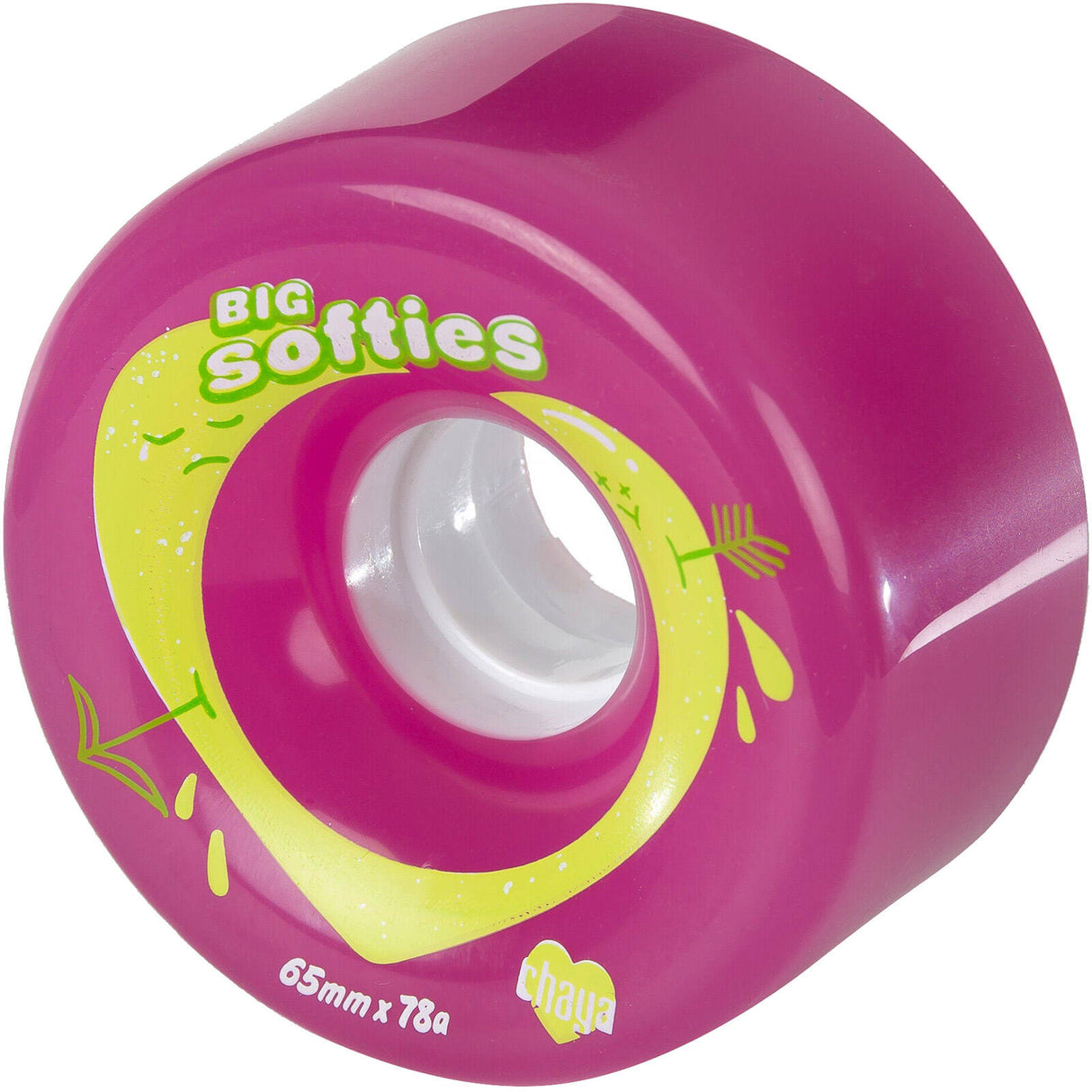 Chaya Big Softie's Quad Roller Skate Wheels 65mm - Clear Pink