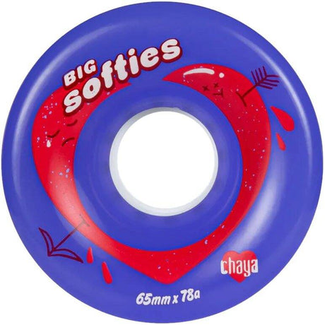 Chaya Big Softie's Quad Roller Skate Wheels 65mm - Clear Purple