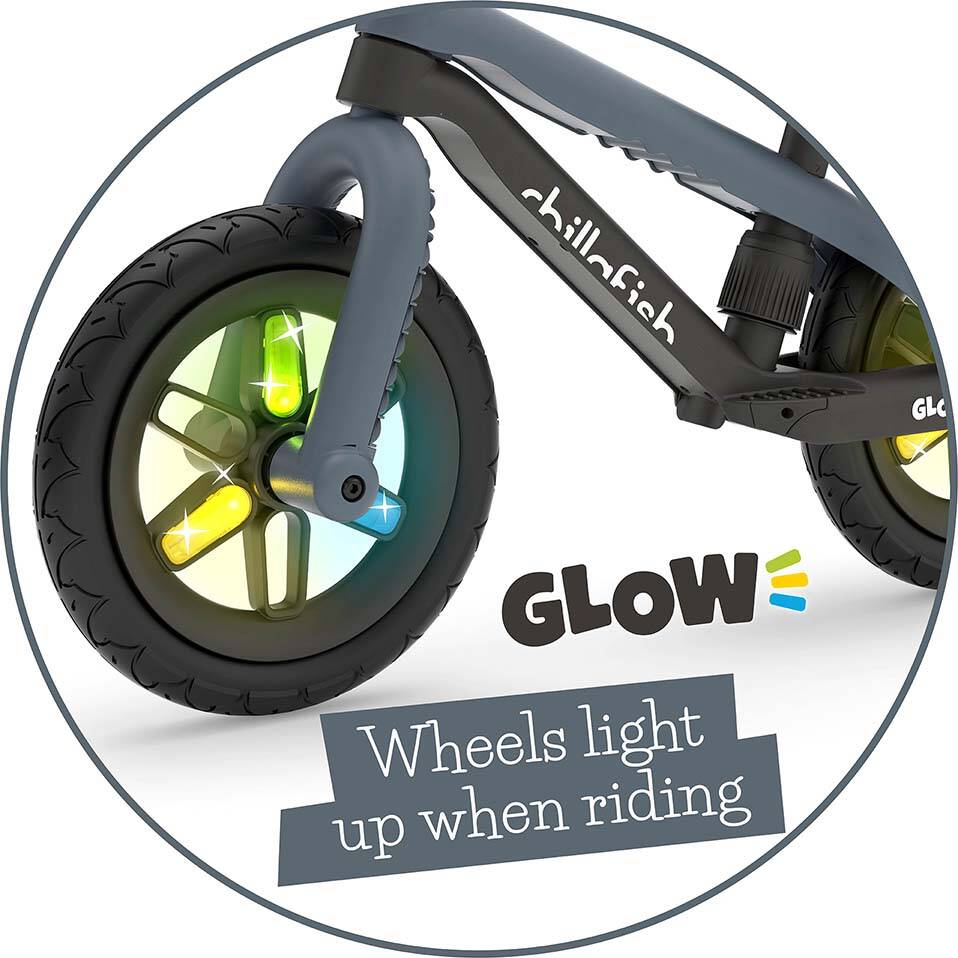 Chillafish BMXie Glow 12" Balance Bike - Anthracite