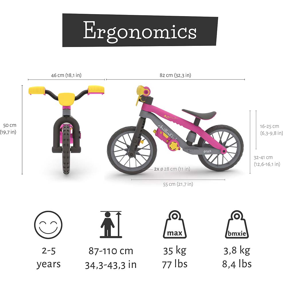 Chillafish BMXie Moto 12" Balance Bike - Pink