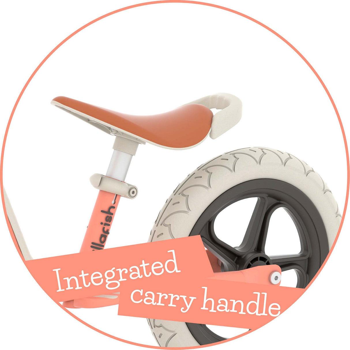Chillafish Charlie LUX 12" Balance Bike - Salmon