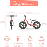 Chillafish Charlie Sport 12" Balance Bike - Flamingo